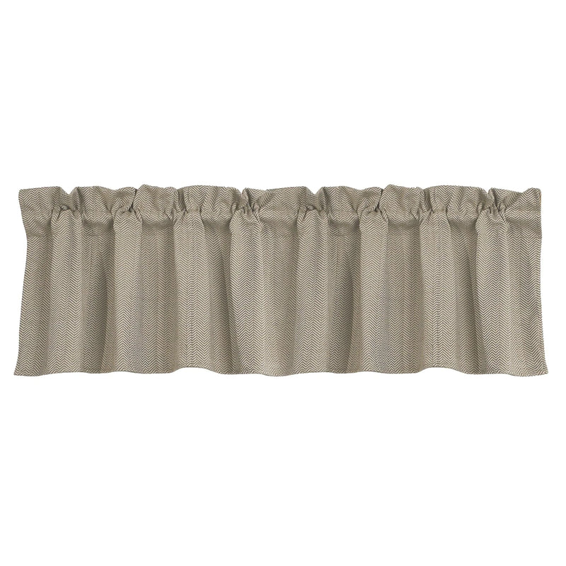 Rustic Fairfield Herringbone 18"x84" Kitchen, Bedroom, Bath Window Valance