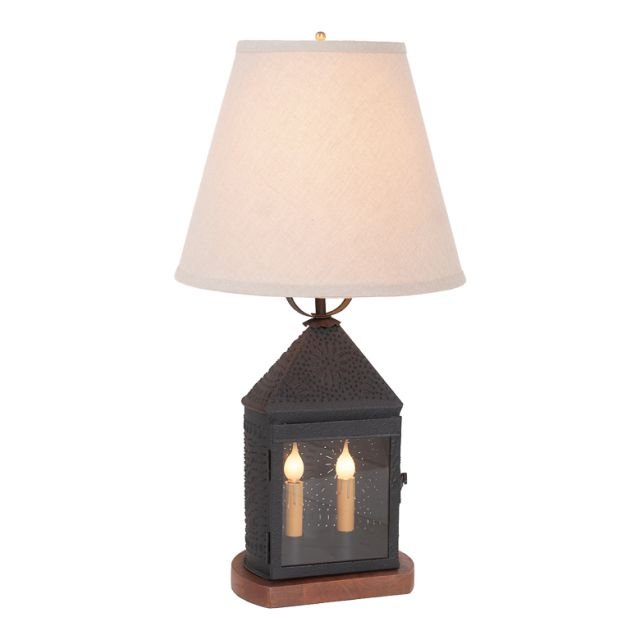 Harbor Lamp with Linen Empire Shade - Ozark Cabin Décor, LLC