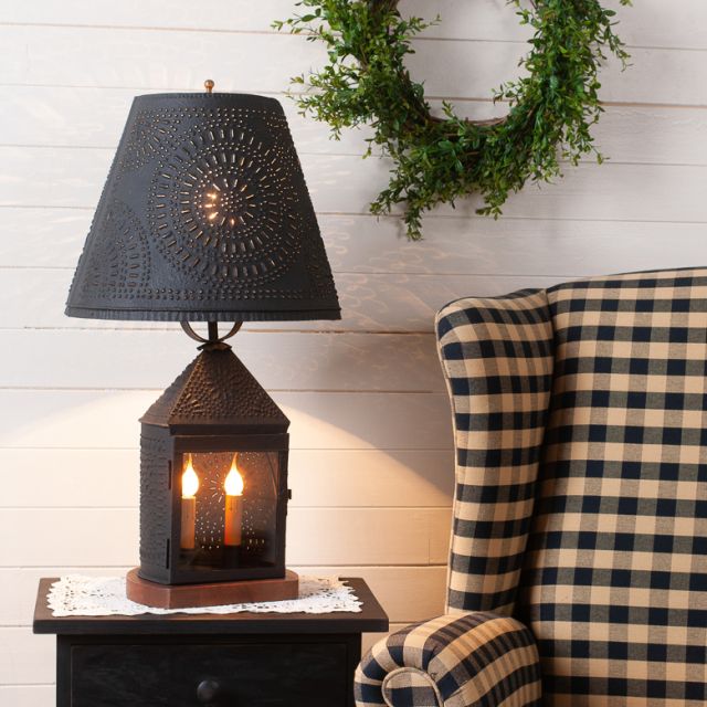 Harbor Lamp with Chisel Shade in Kettle Black - Ozark Cabin Décor, LLC