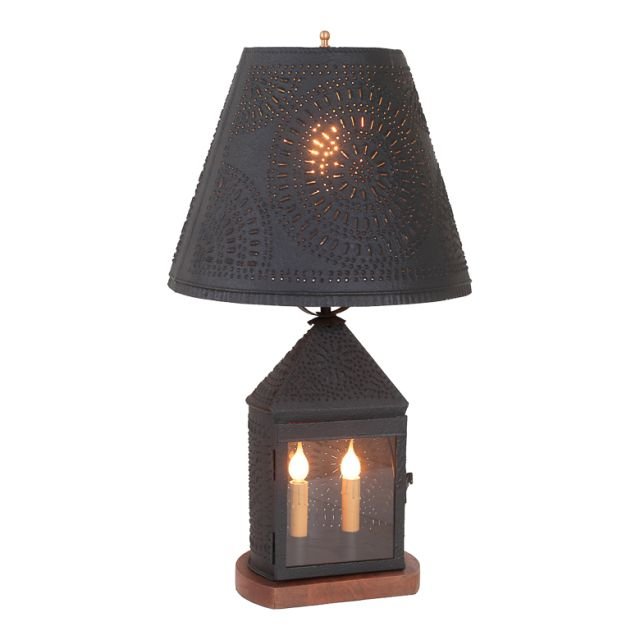 Harbor Lamp with Chisel Shade in Kettle Black - Ozark Cabin Décor, LLC