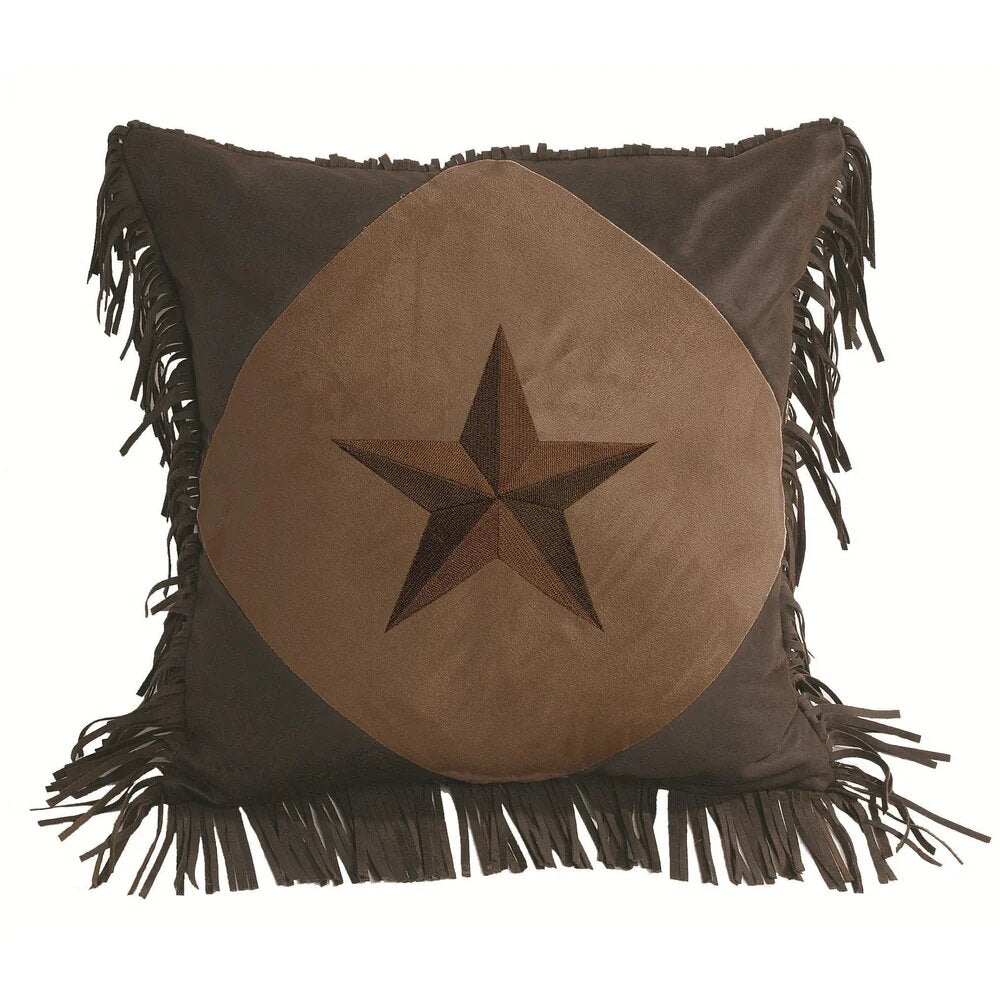 Laredo Diamond Shape Chocolate Brown Star Pillow