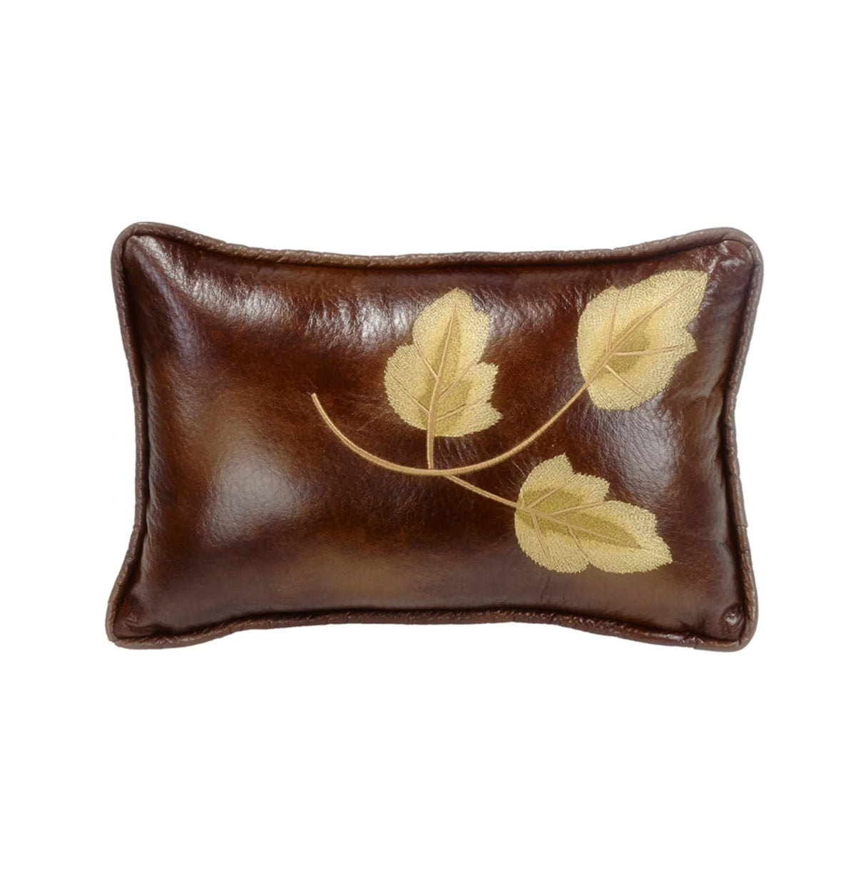 Highland Lodge 12" x 19" Faux Leather Lumbar Pillow