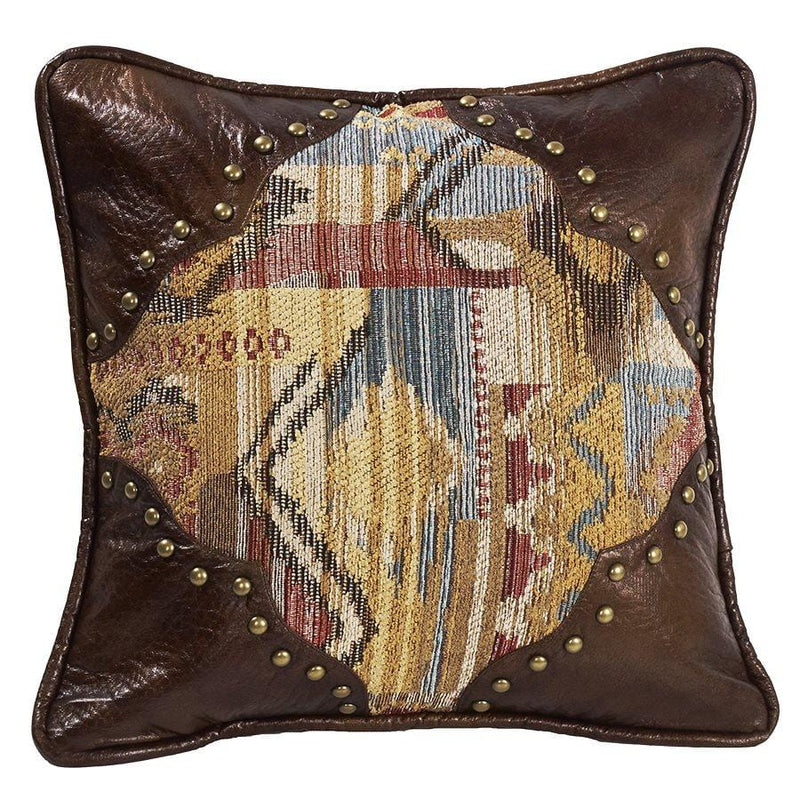 Western Ruidoso Chenille Scalloped Corner 18" x 18" Square Throw Pillow
