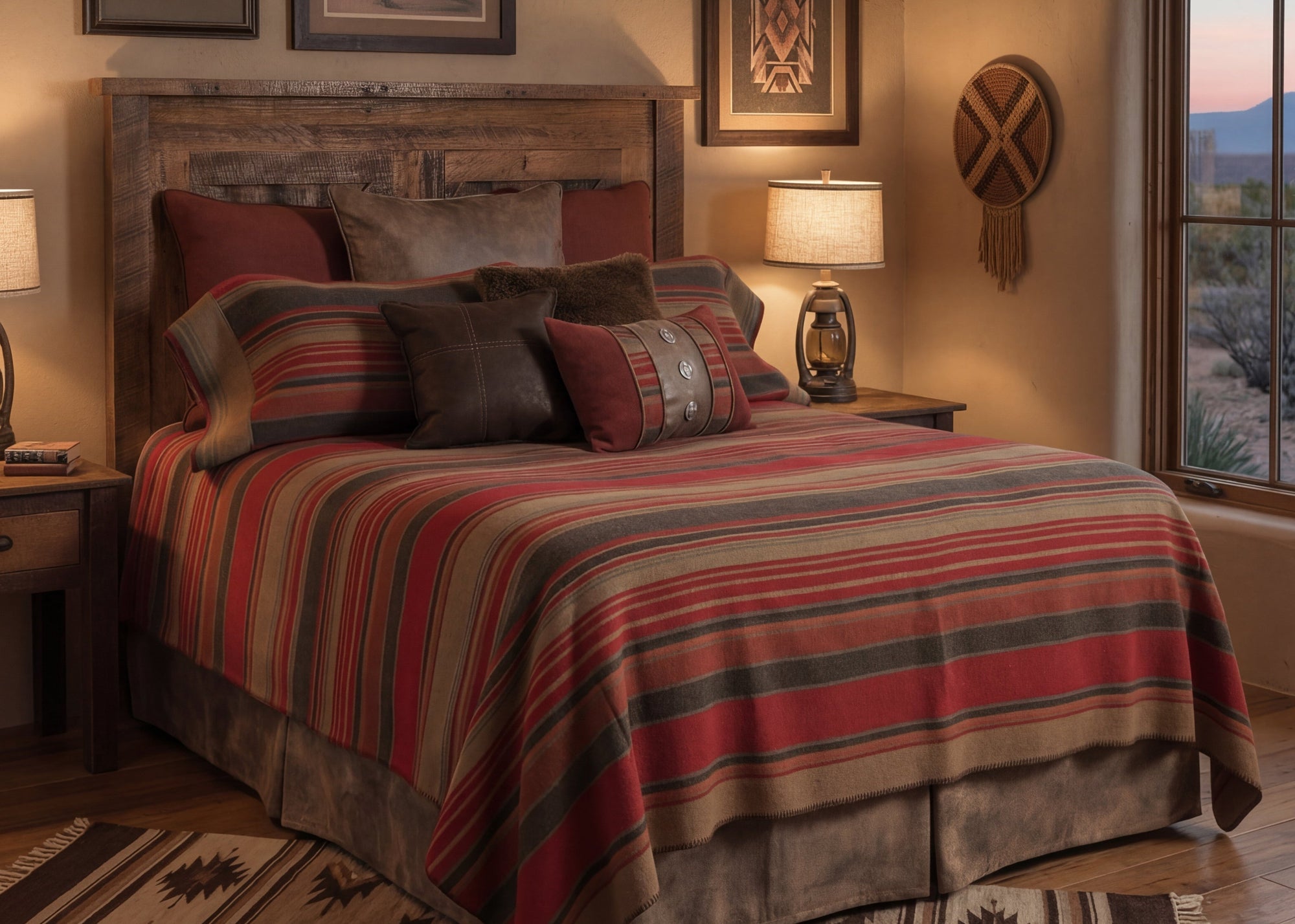 Hudson Garnet Bedspread Set by Wooded River
