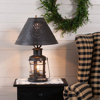 Innkeeper's 3 - Way Lamp with Metal Chisel Shade - Ozark Cabin Décor, LLC