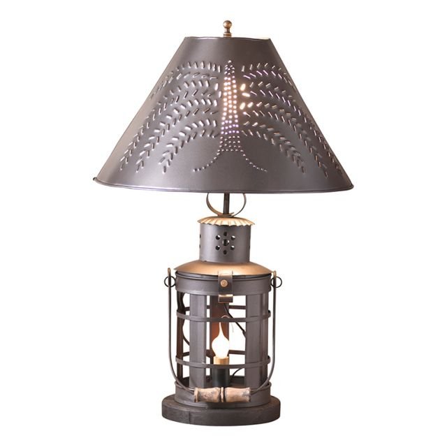 Innkeeper's 3 - Way Table Lamp with Metal Willow Shade - Ozark Cabin Décor, LLC