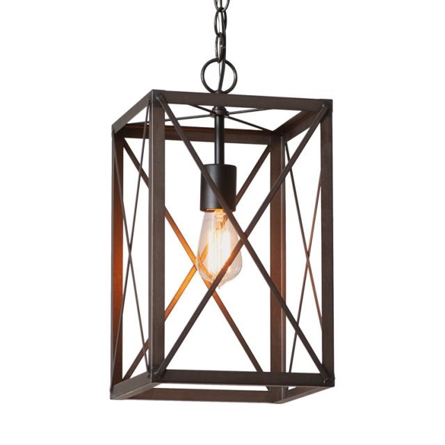 Metal Square Crossbar Pendant Light - Ozark Cabin Décor, LLC