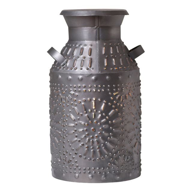Milk Can Accent Light in Antique Tin - Ozark Cabin Décor, LLC