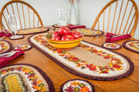 Autumn Wreath Oval Table Runner - Ozark Cabin Décor, LLC