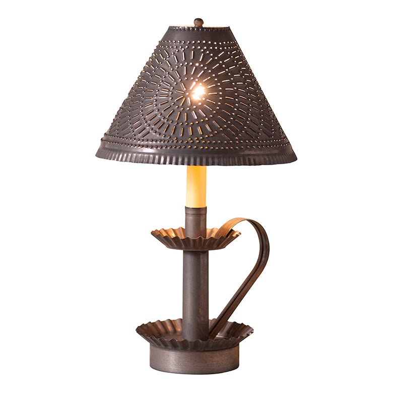 Plantation Candlestick Lamp with Shade - Ozark Cabin Décor, LLC