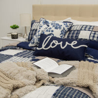 Checkerboard Indigo Pillow Set - Ozark Cabin Décor, LLC
