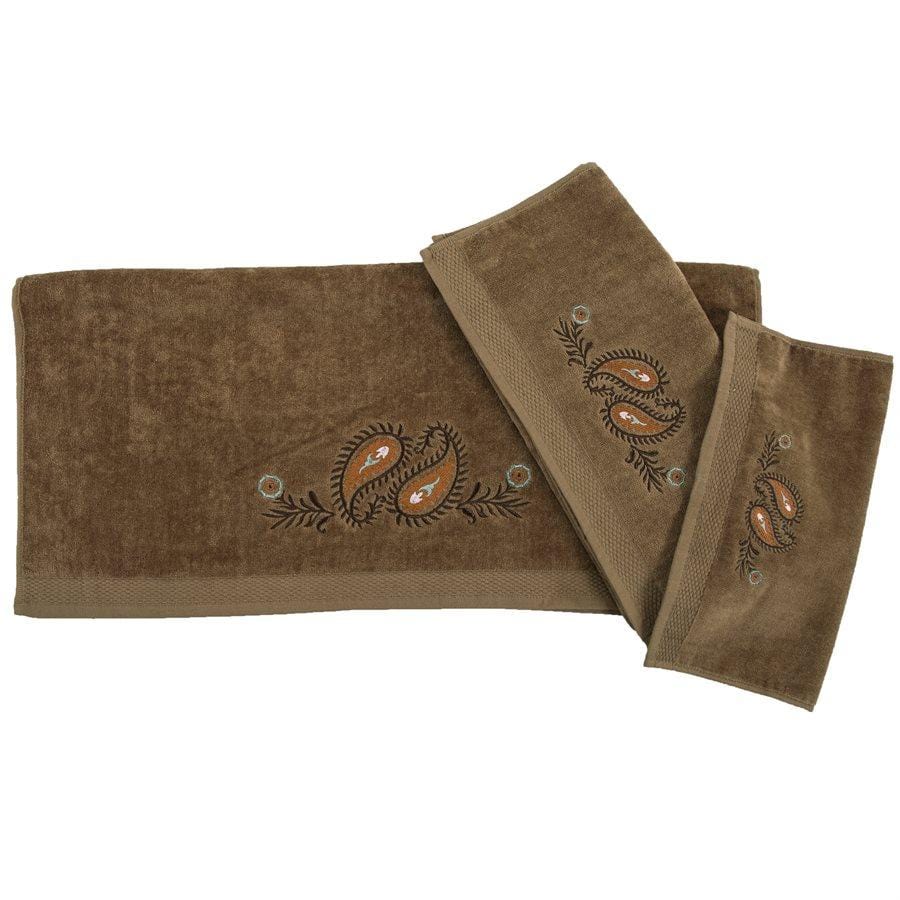Rebecca Paisley 6 - PC Bath Towel Set - Mocha - Ozark Cabin Décor, LLC