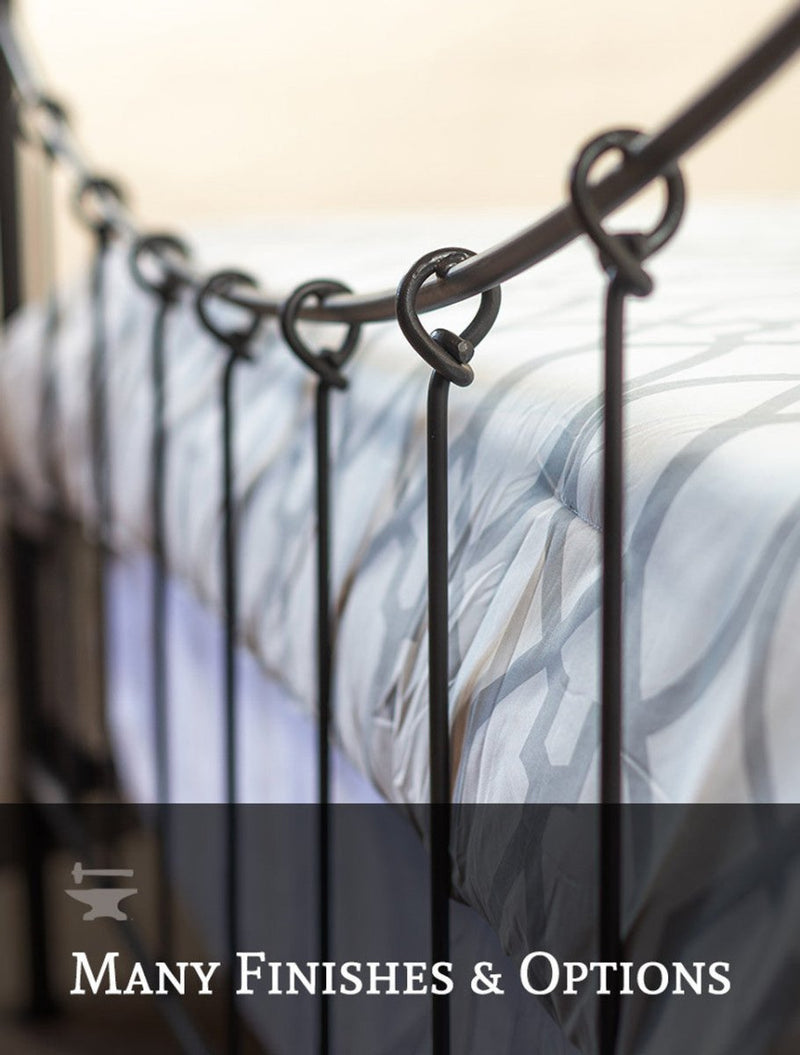 Rose Bud Wrought Iron Bed - California King - Ozark Cabin Décor, LLC