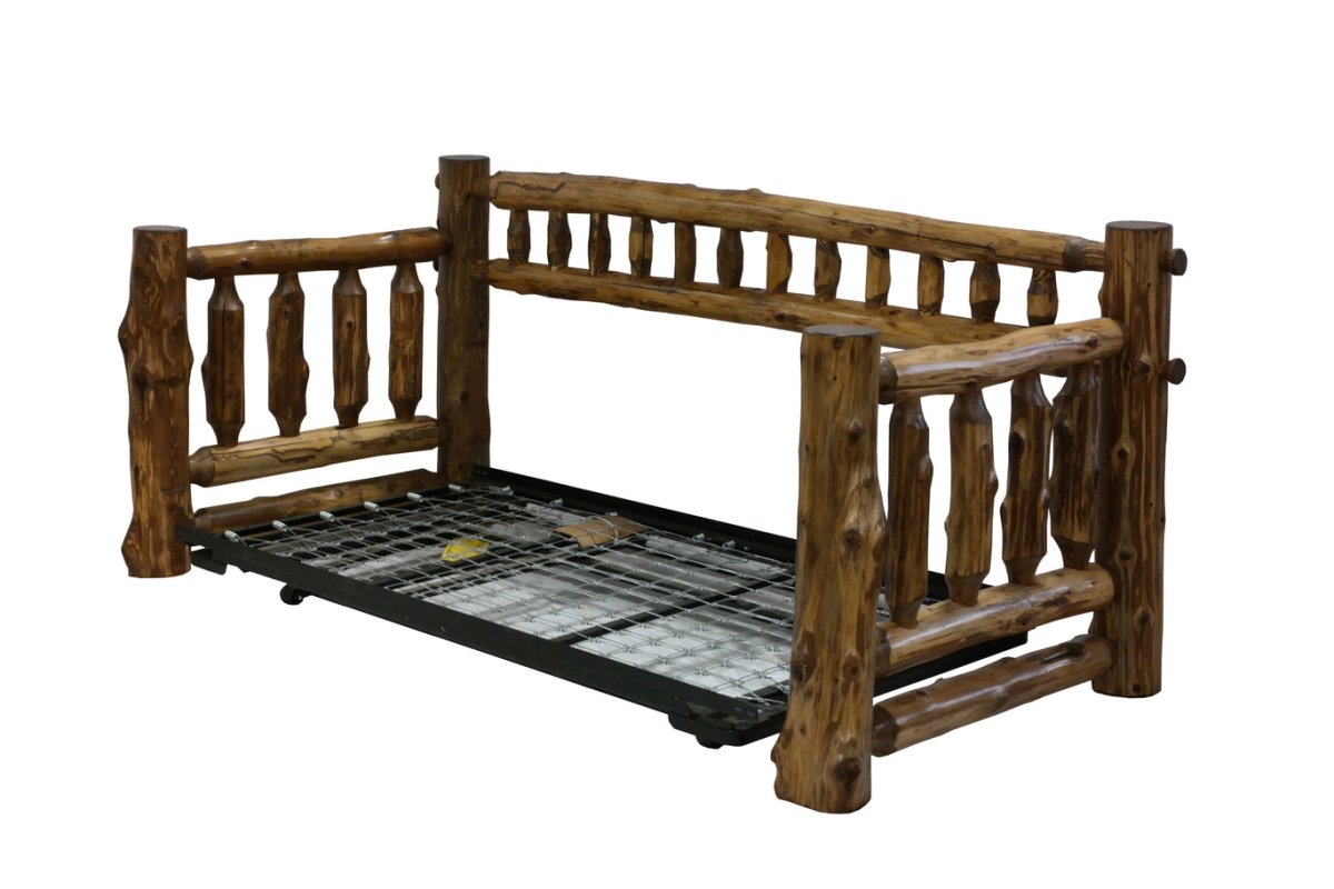 Fireside Lodge Handcrafted Natural Cedar Log Day Bed - Thumbnail 3