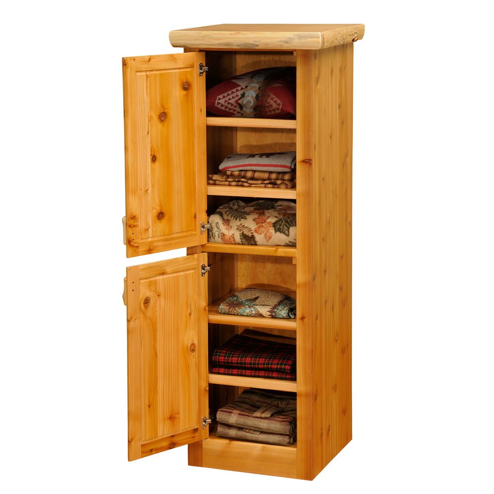 Cedar Log Linen Cabinet