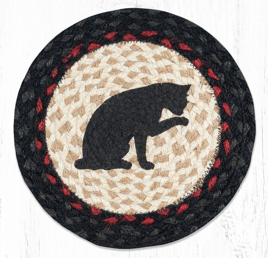Love Cats Braided Natural Jute Trivet - Thumbnail 2