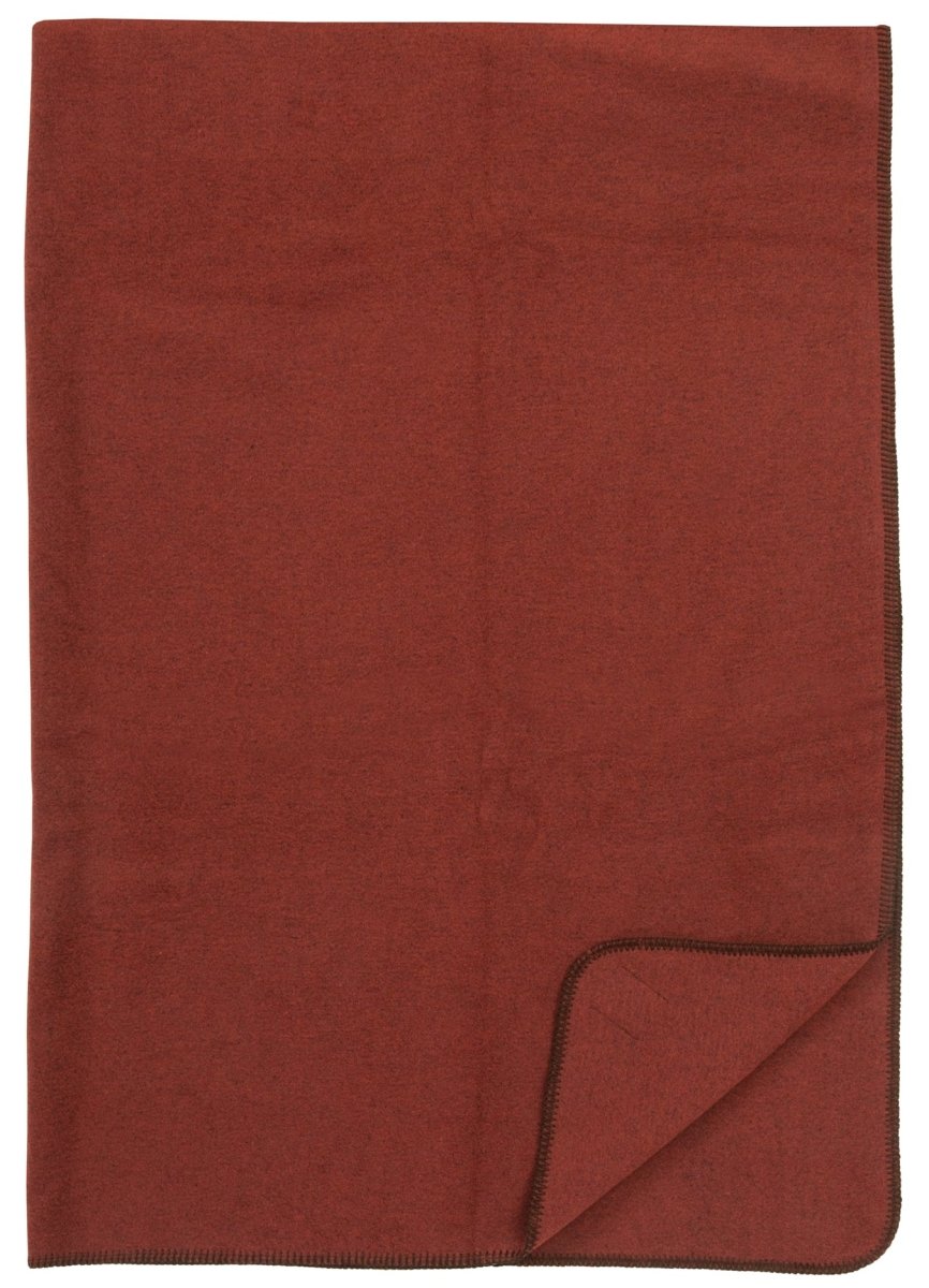 Wooded River Solid Spice Italian Wool Blend Luxury Lodge Throw
