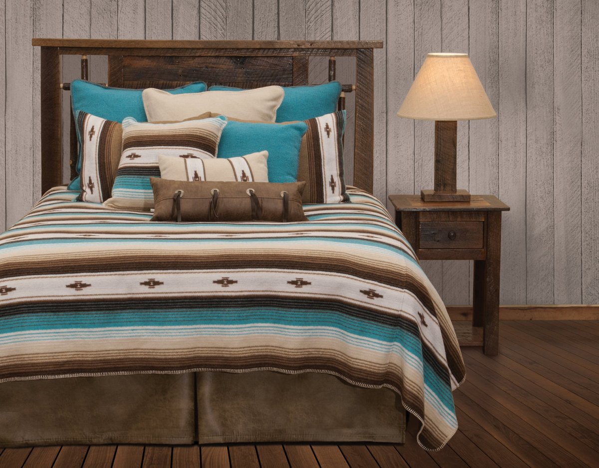 Wooded River Zarape Luxury Bedspread Set - Thumbnail 3