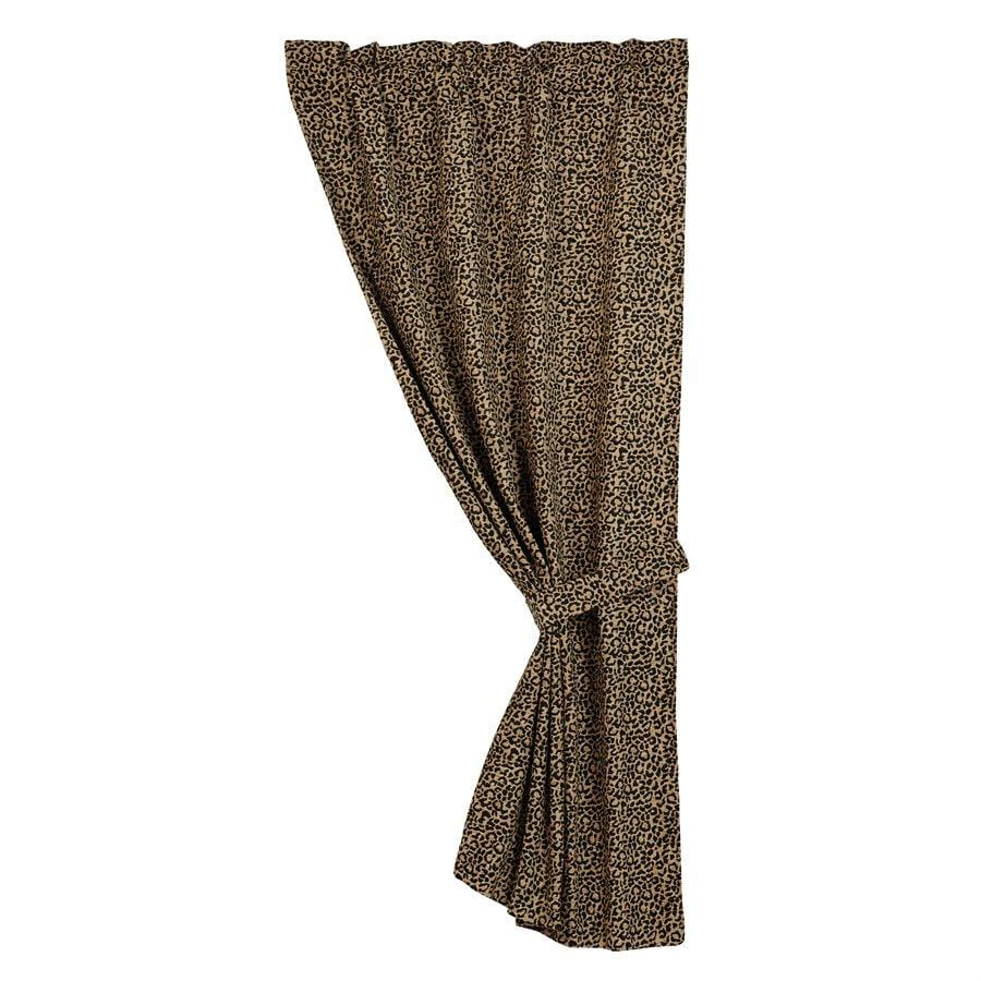 San Angelo Leopard Chenille Single Curtain Panel - Ozark Cabin Décor, LLC