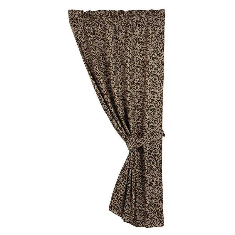 San Angelo Leopard Chenille Single Curtain Panel - Ozark Cabin Décor, LLC