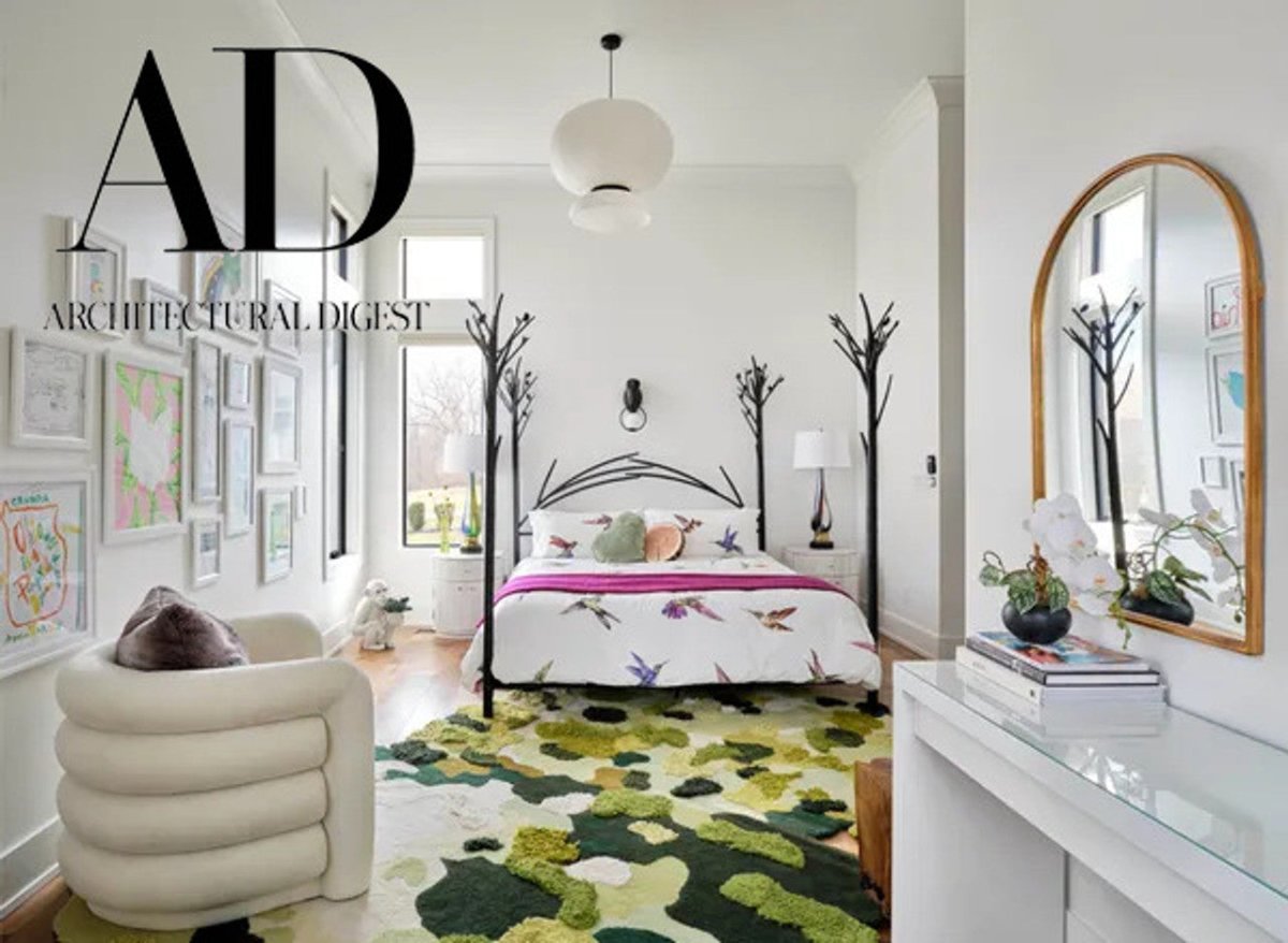 Sapling Hand - Forged Wrought Iron Bed in Architectural Digest Magazine - Ozark Cabin Décor, LLC
