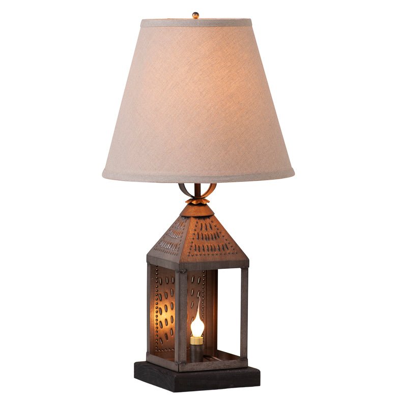 Valley Forge Lamp with Linen Empire Shade - Ozark Cabin Décor, LLC