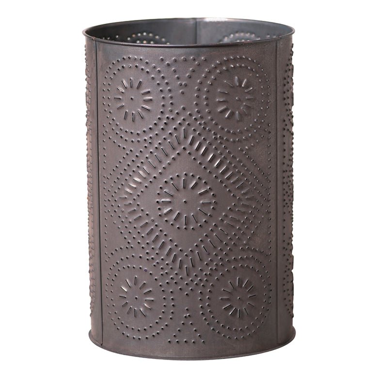 Primitive Punched Metal Waste Basket - Ozark Cabin Décor, LLC