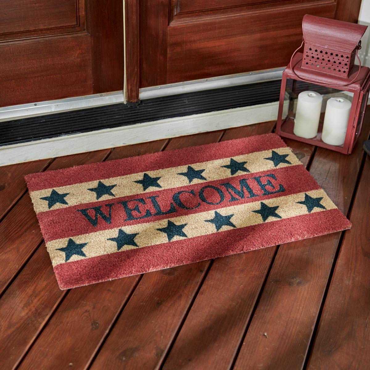 Welcome Americana Natural Fiber Coir Doormat - Thumbnail 2