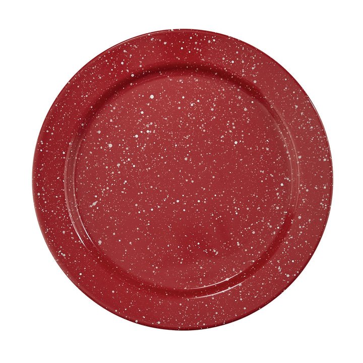 Red Granite Enamelware Dinner Plate Set - Ozark Cabin Décor, LLC