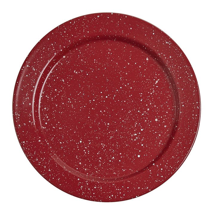 Red Granite Enamelware Salad Plate Set - Ozark Cabin Décor, LLC