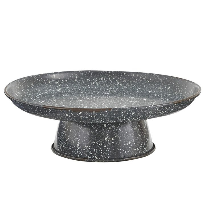 Gray Granite Enamelware Cake Pedestal - Ozark Cabin Décor, LLC