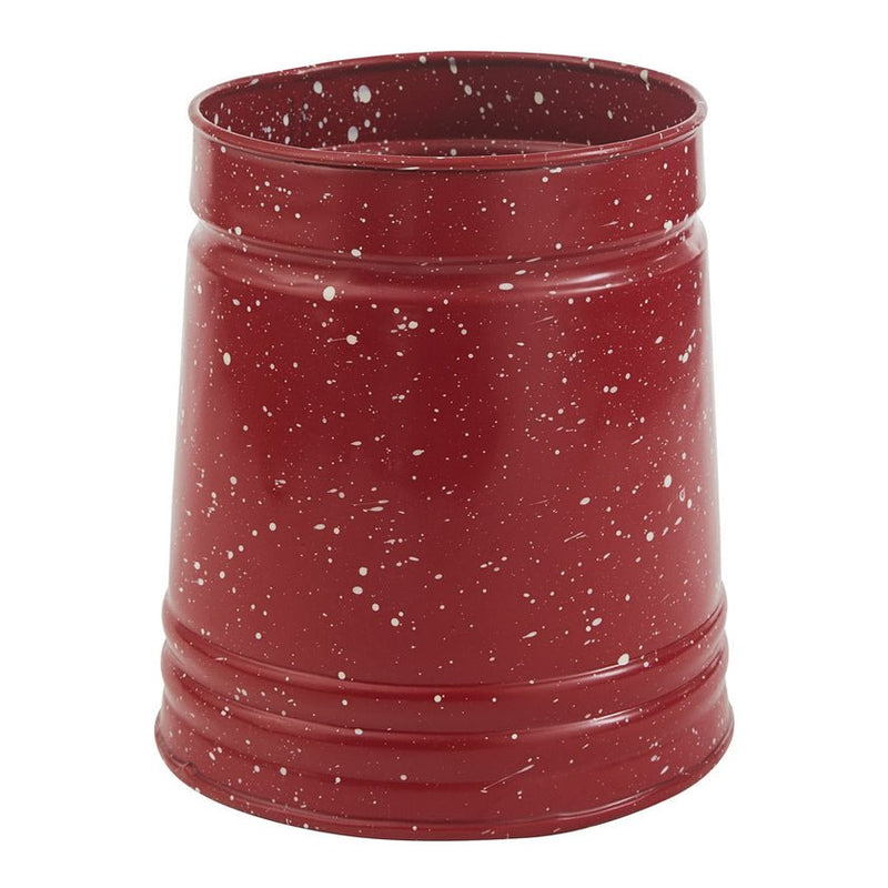 Red Graniteware Enamel Utensil Crock - Ozark Cabin Décor, LLC