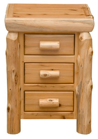 Cedar Log 3 Drawer Nightstand - Ozark Cabin Décor, LLC