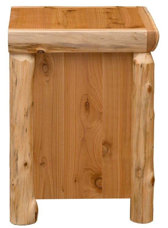 Cedar Log 3 Drawer Nightstand - Ozark Cabin Décor, LLC