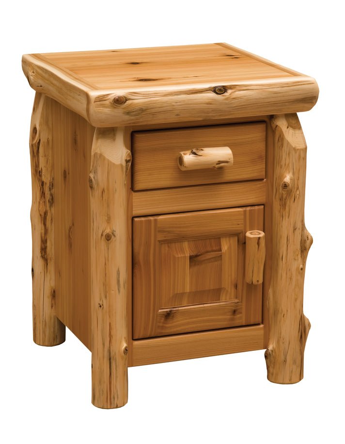 Cedar Log Enclosed Nightstand - Ozark Cabin Décor, LLC