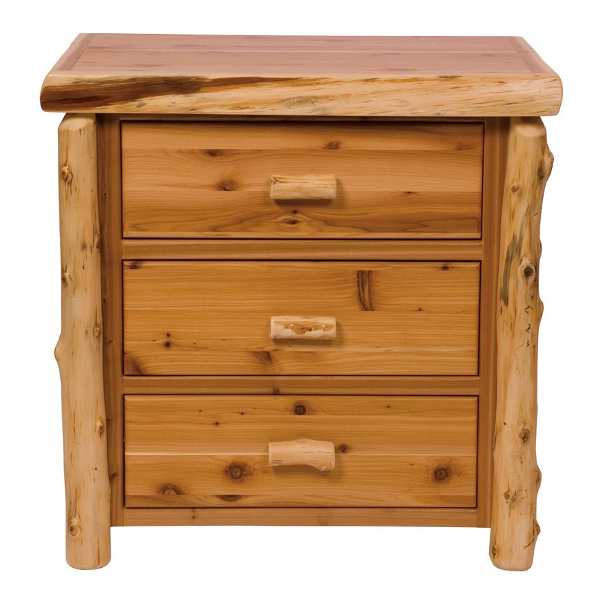 Cedar Log 3 Drawer Chest - Ozark Cabin Décor, LLC