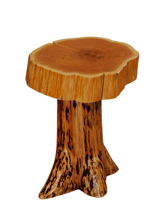 Cedar Log Stump Table - Ozark Cabin Décor, LLC