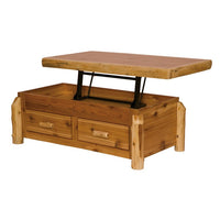 Cedar Log Elevating Coffee Table - Ozark Cabin Décor, LLC