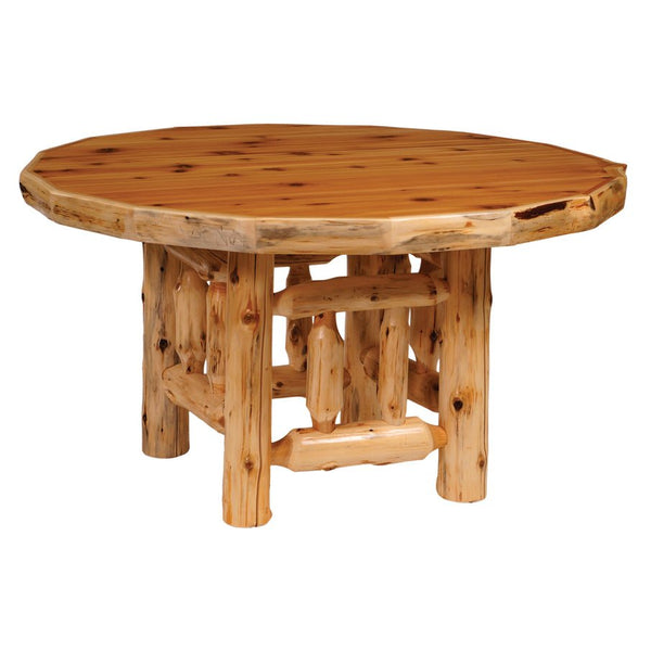 Cedar Log Round Dining Table - 42" - Ozark Cabin Décor, LLC