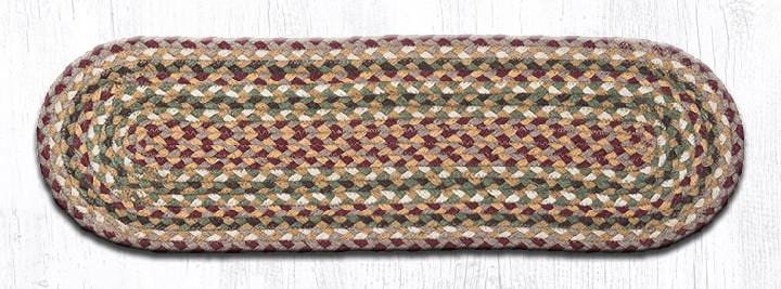 Olive, Burgundy, & Gray Stair Tread - Ozark Cabin Décor, LLC