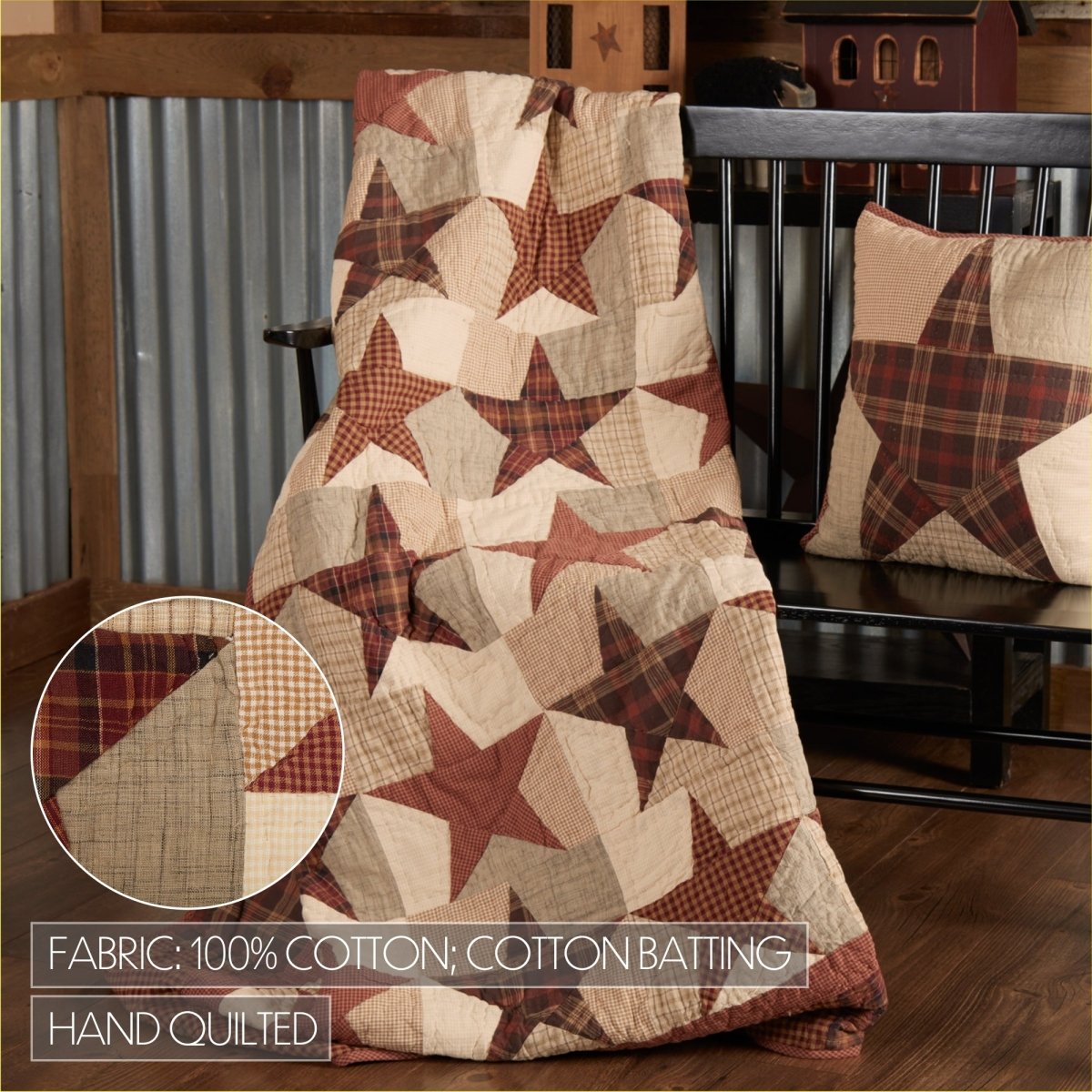 Abilene Star Quilted Throw - Thumbnail 3