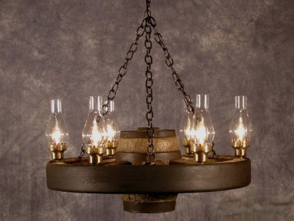 Small Wagon Wheel Chandelier - Ozark Cabin Décor, LLC