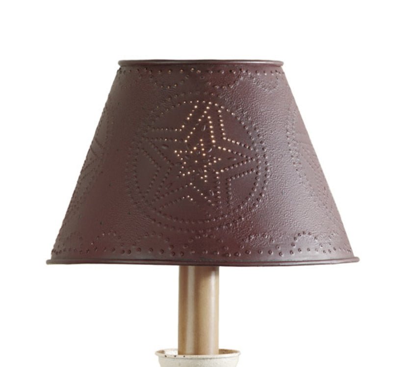 Metal Star 12" Lamp Shade - Red - Ozark Cabin Décor, LLC