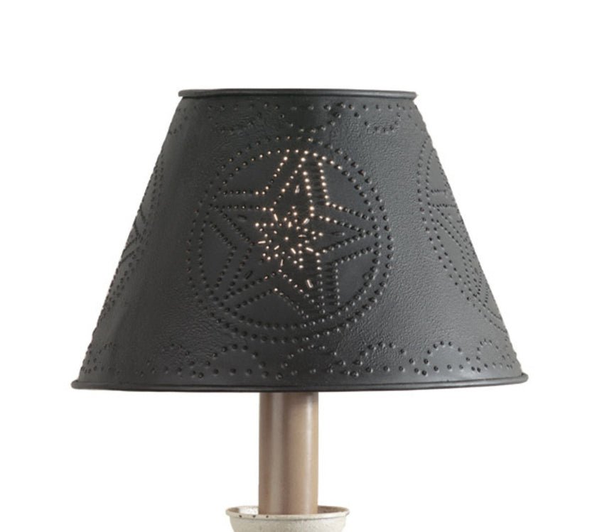 Metal Star 12" Lamp Shade - Black - Ozark Cabin Décor, LLC