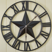 Star Wall Clock - Ozark Cabin Décor, LLC