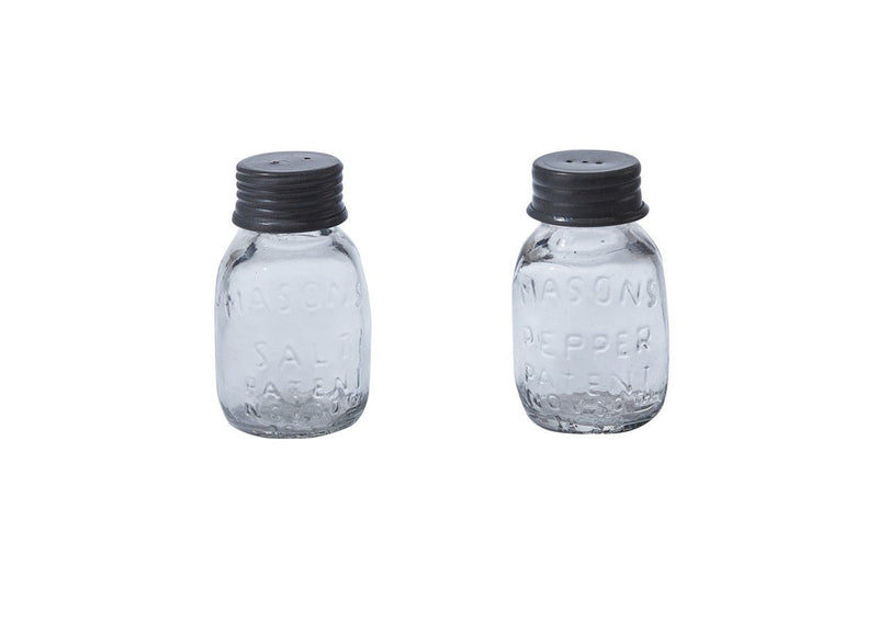 Mason Glass Jar Salt & Pepper Set - Ozark Cabin Décor, LLC