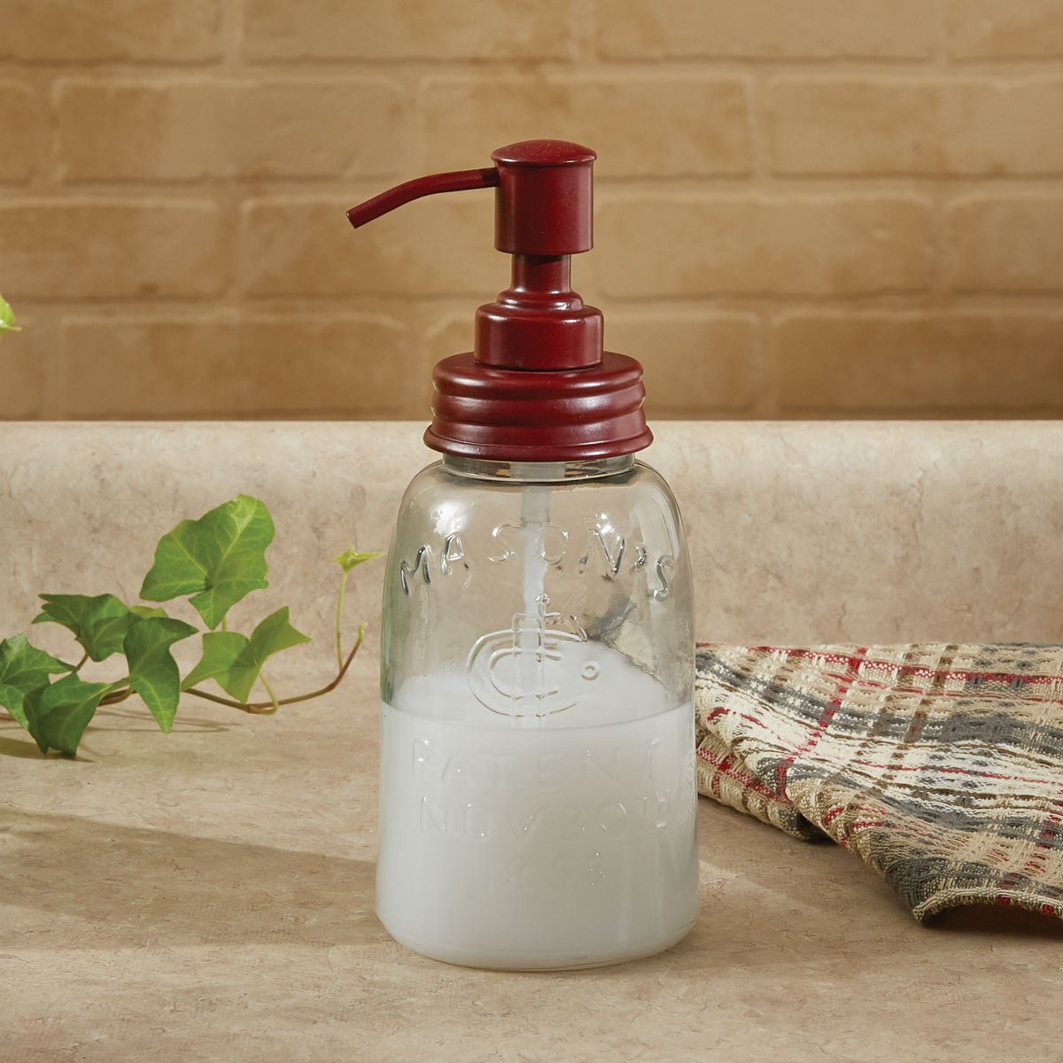 Mason Jar Dispenser - Red - Ozark Cabin Décor, LLC