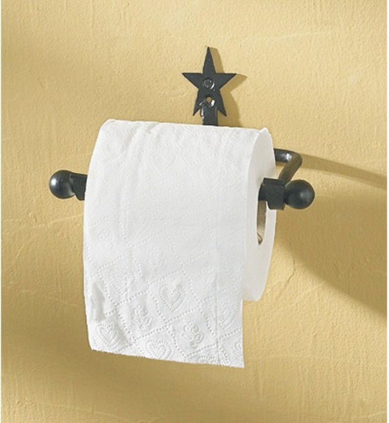Rustic Black Star Toilet Tissue Holder - Ozark Cabin Décor, LLC