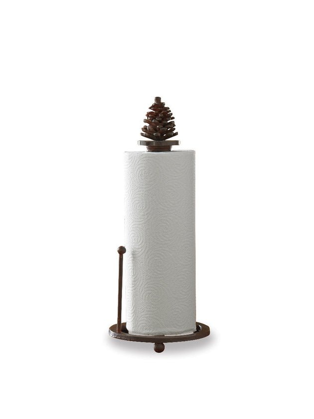 PD-22-168 Pinecone Paper Towel Holder - Ozark Cabin Décor, LLC