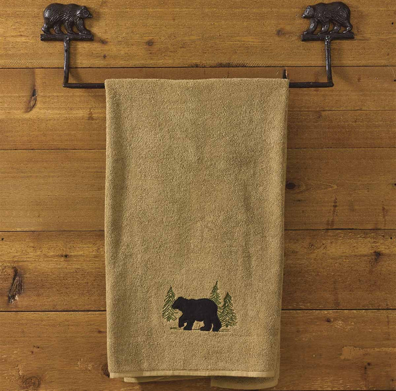 Cast Wilderness Bull Moose Cabin Lodge Bathroom 24" Bath Towel Bar